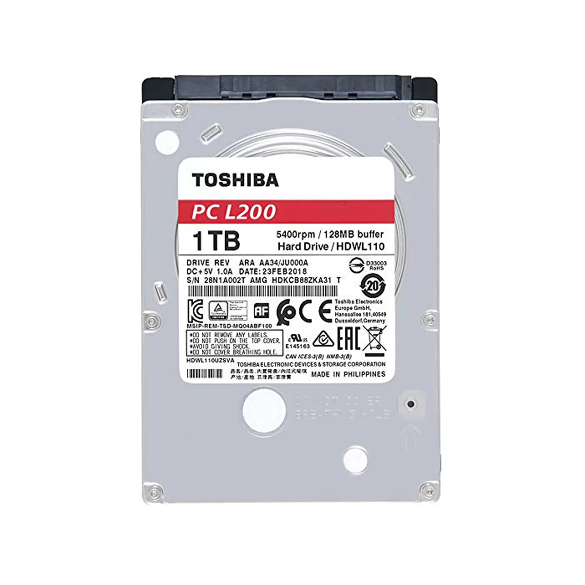 pcl200-1 Disco duro Toshiba 2.5" 1TB - Imagen 1